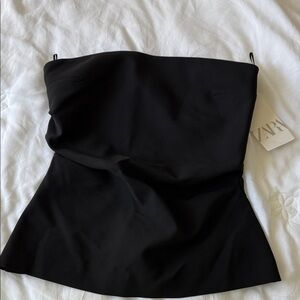 Zara Black Strapless Camisole Top